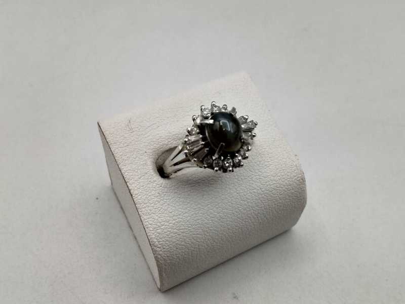 ジュエリー買取　リング Pt900 キャッツアイ1.80ct ダイヤ0.45ct